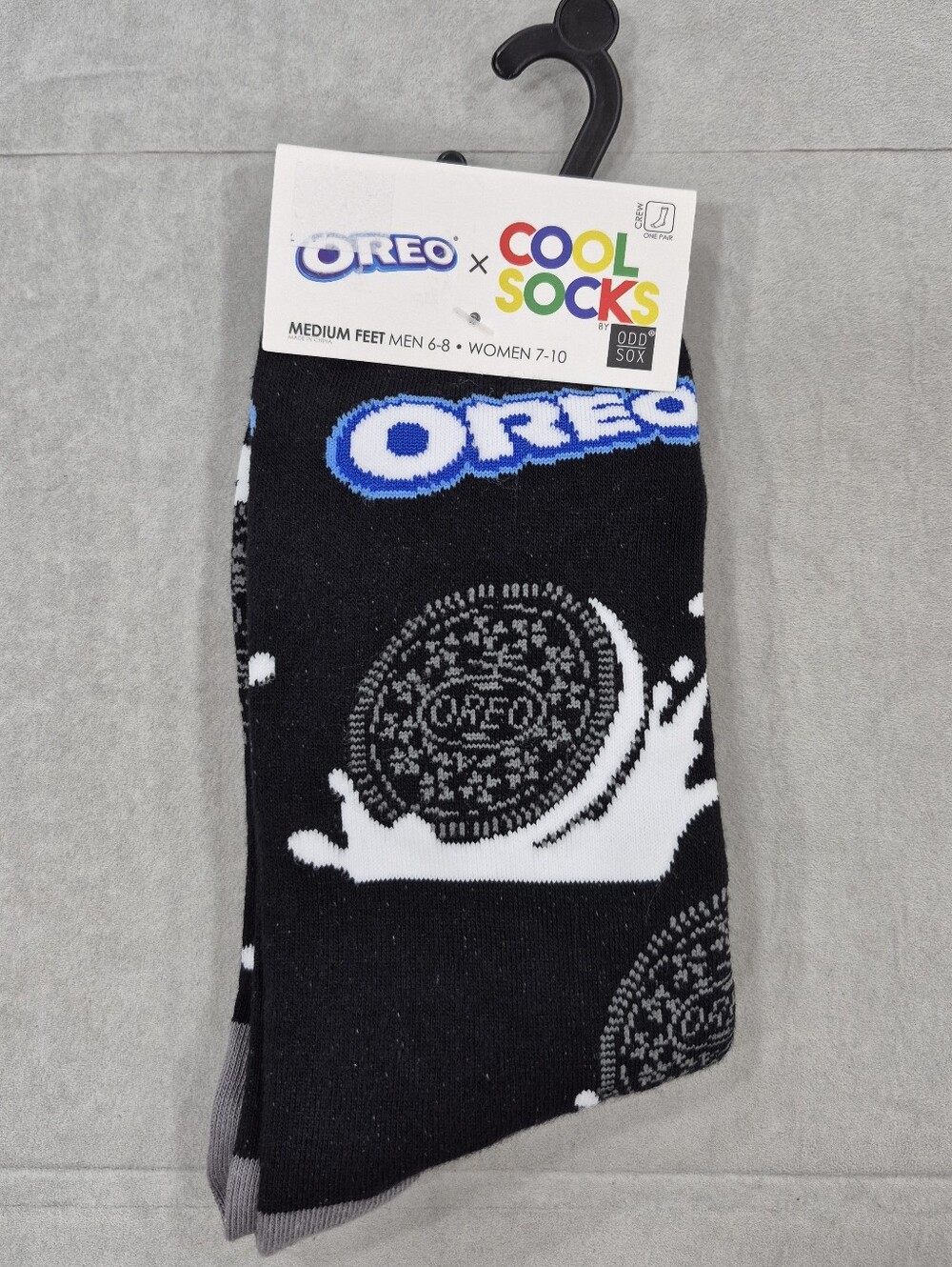 OREO Cookie novelty socks by COOL SOCKS size Medium men's 6-8 women's 7-10